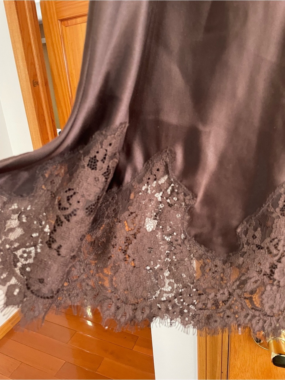 NWT Reformation Carolina Silk Skirt - Black Bean - Picture 6 of 10